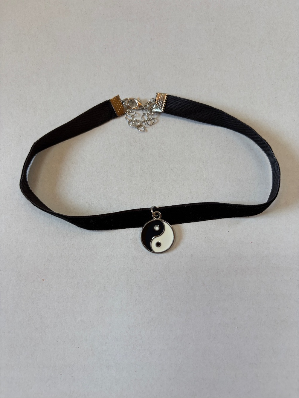 Black Velvet Choker with Yin Yang Pendant